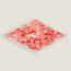 Flamingo Party Tattoo pleated shawl 140, rouge/blanc