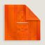 Grand Tralala double face dossard scarf, orange vif/orange cuit/brun