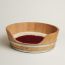 Bucket basket, medium model, naturel/rouge H