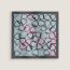 A Vos Etriers pocket square 45, gris moyen/anthracite/fuchsia, no stock