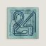 24 Brides et Chaines pocket square 45, céladon/bleu marine/gris