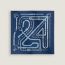 24 Brides et Chaines pocket square 45, marine/bleu moyen/ciel