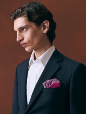Maillons H'Ypnotiques pocket square 45, View: Worn, worn, view 2 of 2