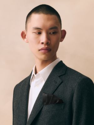 ポケットチーフ 《クリケティス・フィネス》, イメージ: 着用例, worn, ビュー2の2