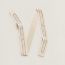 Exceptional embroidered double-faced Twilly, blanc cassé/argent, We will notify you when this product is back in stock