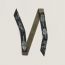Merveilleuses Lanternes embroidered Twilly, noir/kaki/argent