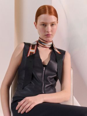 Tresses H Exceptional embroidered Twilly, View: Worn, worn, view 4 of 4
