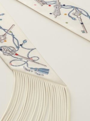 Les Cles a Pois leather fringes Twilly, View: Detail, detail, view 3 of 3