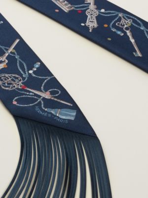 Les Cles a Pois leather fringes Twilly, View: Detail, detail, view 3 of 3