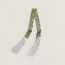 Bandana leather fringes Twilly, kaki/blanc/noir, We will notify you when this product is back in stock