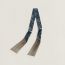 Bandana leather fringes Twilly, marine/blanc/noir, We will notify you when this product is back in stock