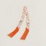 Red Berries leather fringes Twilly, crème/orange/vert, We will notify you when this product is back in stock