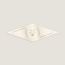 Embroidered Exceptional double-faced losange, blanc cassé/argent, We will notify you when this product is back in stock