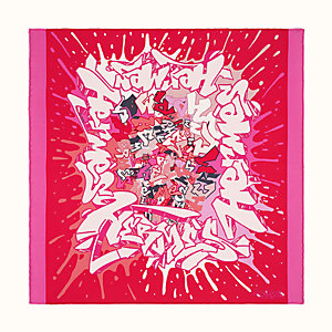 hermes scarf scarves silk accessories graff pink orange des