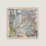 Les Tresors d'un Artiste scarf 45, rose nacre/vert/jaune