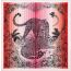 Jungle Love Rainbow scarf 45, rose/corail/blanc, no stock