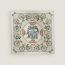 Les Becanes scarf 45, blanc/vert/bleu, no stock