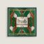 Carrick a Pompe scarf 45, vert anglais/blanc/marron