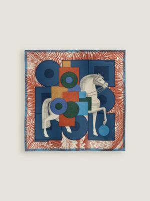 bleu/terre cuite/gris
