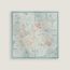 Le Philateliste du Faubourg Detail scarf 45, bleu glacier/blanc/beige