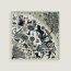 Sous le Charme d'Orphee Detail scarf 45, beige cendre/blanc/noir