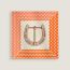 Portrait de Boucle scarf 45, crème/orange/marron