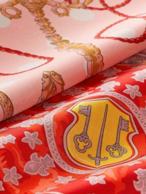 Les Cles double face scarf 90, View: Detail, detail, view 6 of 7