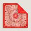 Les Cles double face scarf 90, vermillon/rose poudre/miel