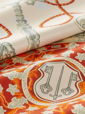 Les Cles double face scarf 90, View: Detail, detail, view 6 of 7