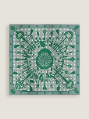 Les Cles double face scarf 90, View: Flat, flat, view 5 of 7