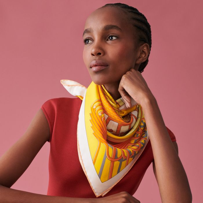 Louis Vuitton Monogram Womens Knit & Fur Scarves 2023 Ss, Orange