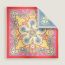 Carré 90 double face Les Eperons, grenadine/jaune/argent, pas disponible