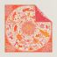 Sous le Charme d'Orphee double face scarf 90, orange/crème/corail, no stock