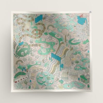 Splash Park double face scarf 90