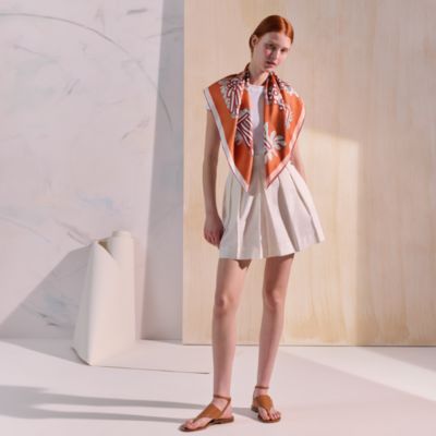 HERMES エルメス 90 シルク スカーフ 秋 猪 鹿 蝶 アリスシャーリー  