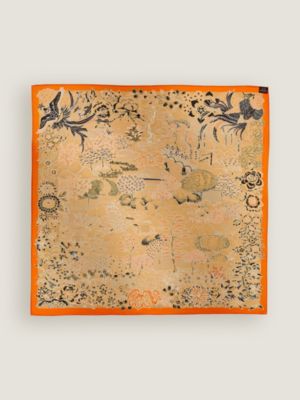 Mille Feuilles de Soie double face scarf 90, View: Back, back, view 5 of 6