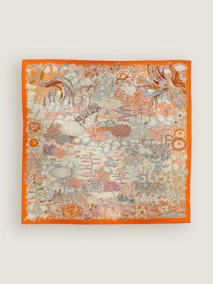 Mille Feuilles de Soie double face scarf 90, View: Flat, flat, view 4 of 6