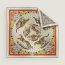 Guepards Bandana double face scarf 90, crème/orange/brun