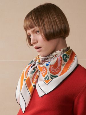 Guepards Bandana double face scarf 90, View: Worn, worn, view 3 of 6