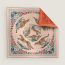 Guepards Bandana double face scarf 90, rose poudre/ardoise/bordeaux