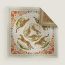 Guepards Bandana double face scarf 90, gris perle/orange cuit/kaki