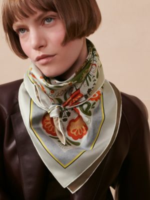 Guepards Bandana double face scarf 90, View: Worn, worn, view 2 of 6