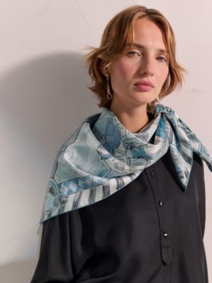 Pony Pit Stop double face scarf 90, View: Worn, worn, view 4 of 6