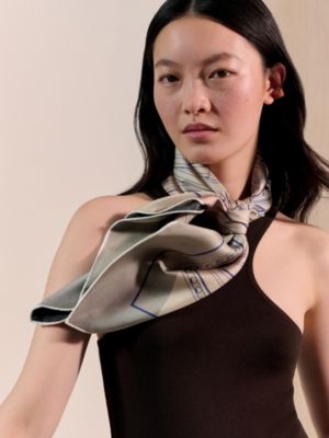 Grand Tralala double face scarf 90, View: Worn, worn, view 3 of 6