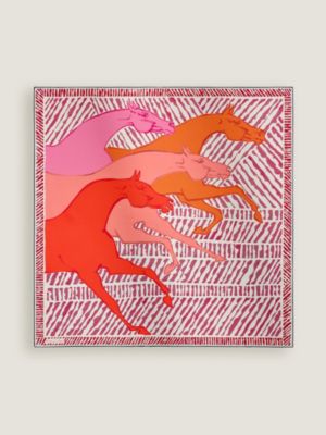 Au Triple Galop double face scarf 90, View: Flat, flat, view 4 of 7