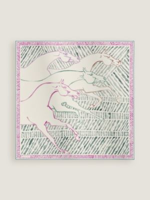 Au Triple Galop double face scarf 90, View: Flat, flat, view 4 of 7