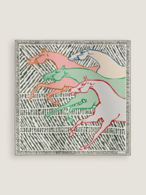Au Triple Galop double face scarf 90, View: Flat, flat, view 5 of 7