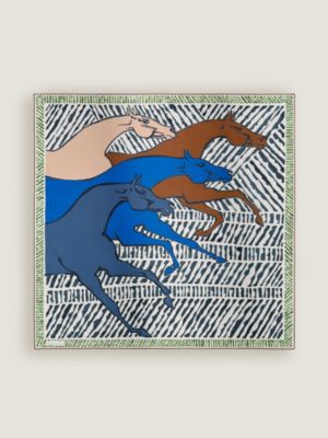 Au Triple Galop double face scarf 90, View: Flat, flat, view 4 of 7