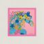Robe Legere embroidered scarf 45, rose/bleu/jaune, no stock