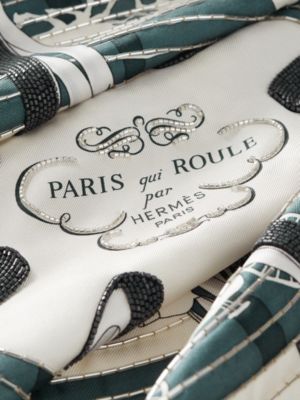 Paris Qui Roule Exceptional embroidered scarf 70, View: Detail, detail, view 3 of 4
